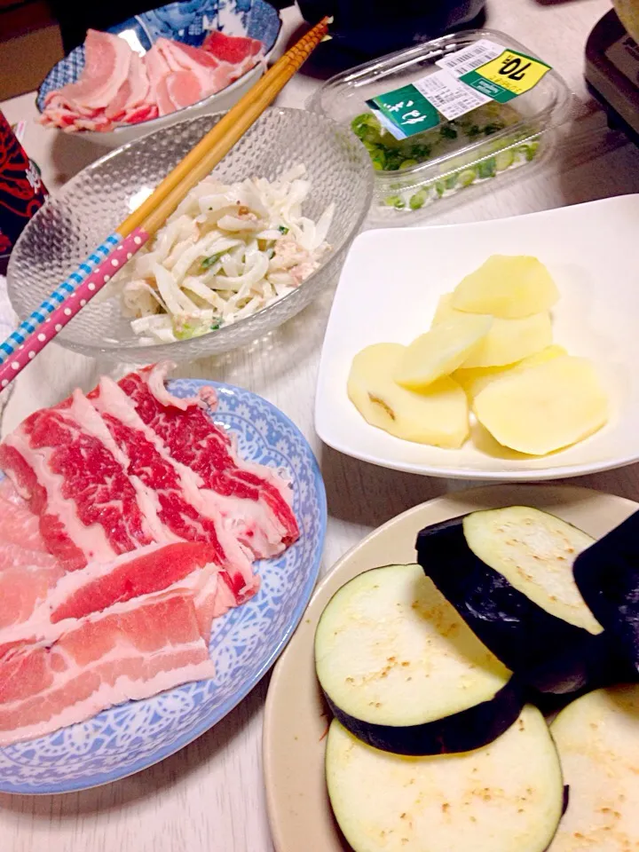 フライパン焼き肉＆サッパリ大根サラダ|あやにん食堂さん