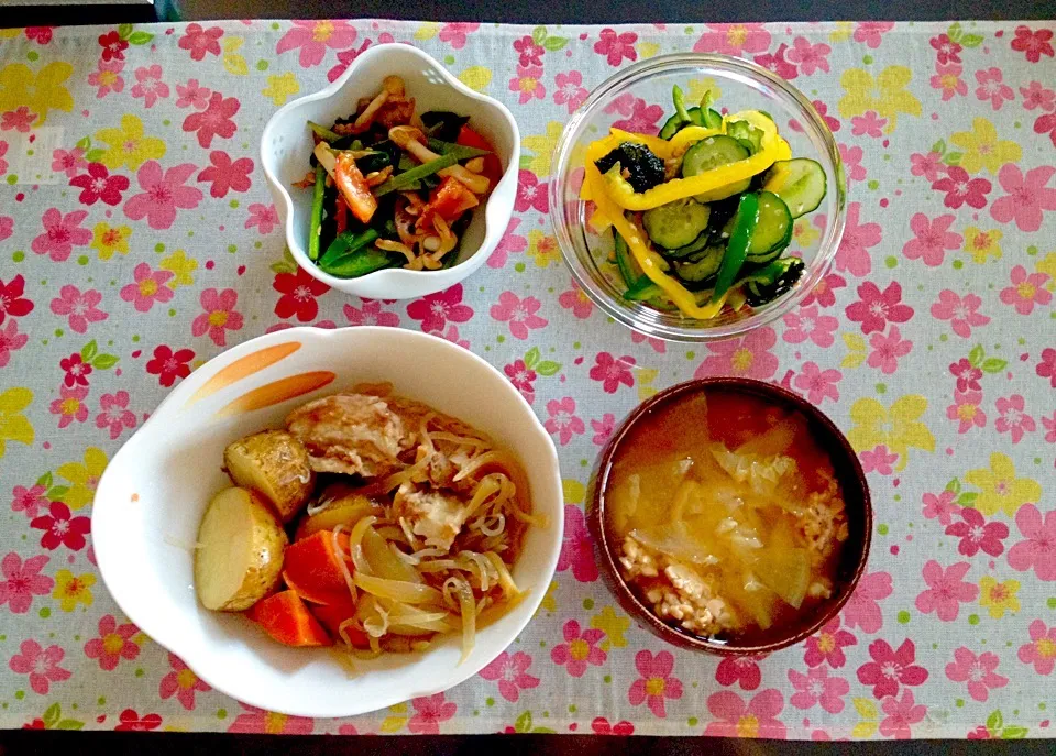 ベジ料理♡車麩の肉じゃが風のご飯|みよさん