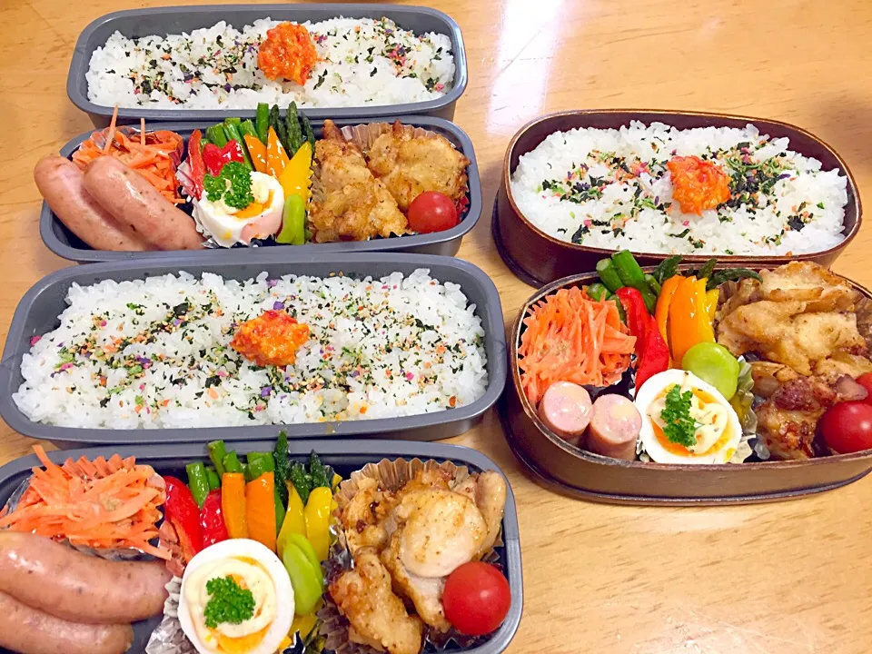 お弁当3人前✧*｡٩(ˊᗜˋ*)و✧*｡|ふみぃさん