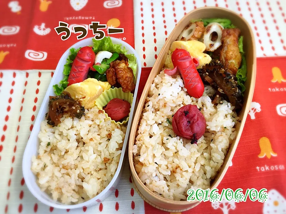 Snapdishの料理写真:6/6 弁当男子♪2人弁当❤︎|うっちーさん