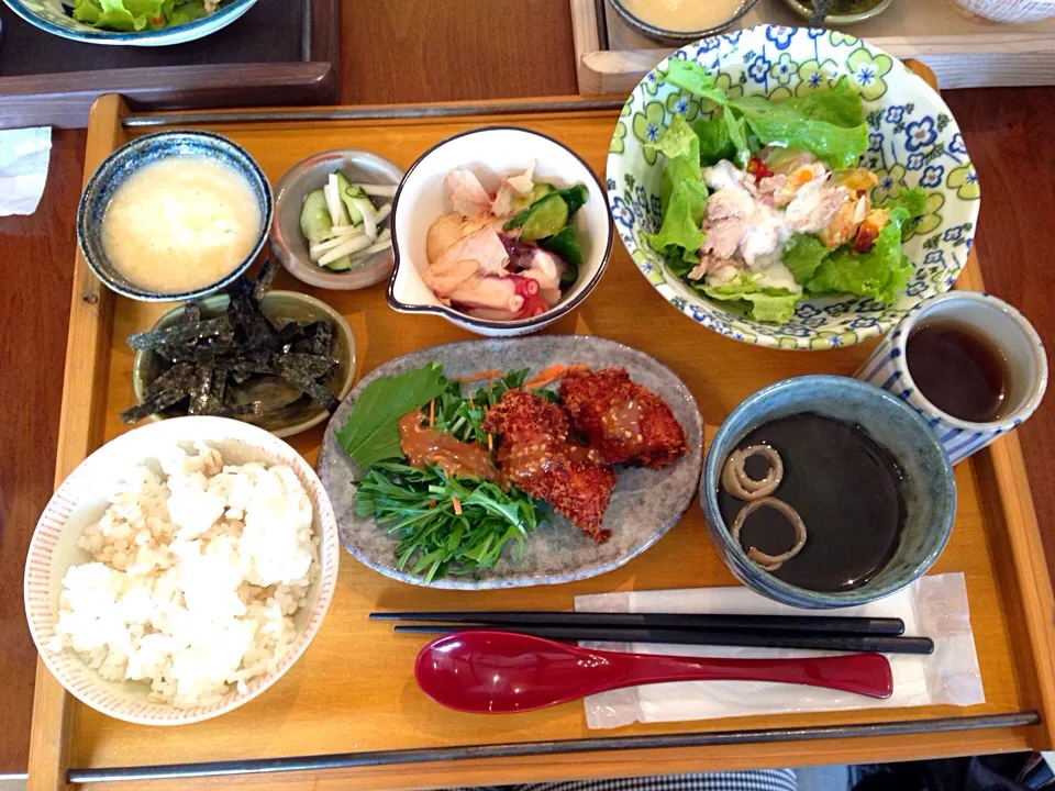 和の定食                                                         ヒレカツと酢の物|ちゃみこさん