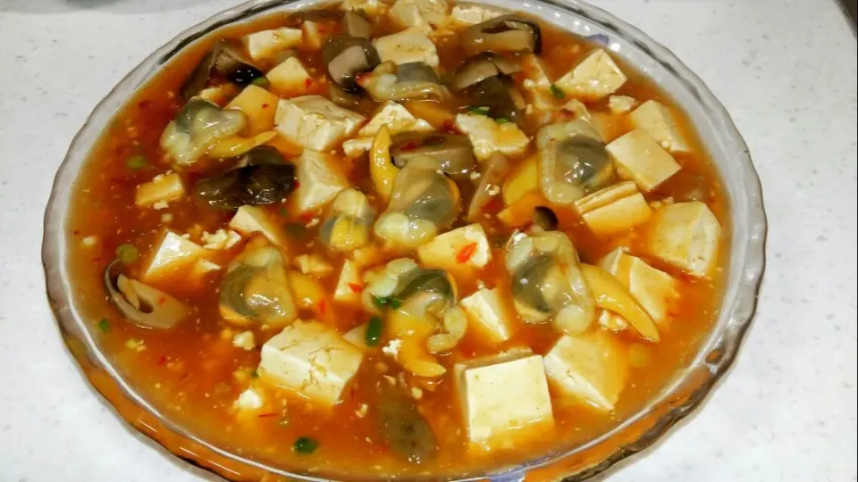 spicy tofu with clams and straw mushroom|steven z.y.さん