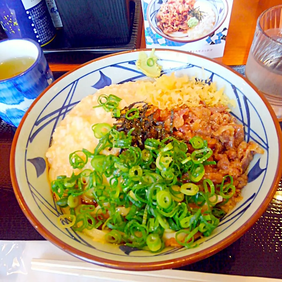 丸亀製麺の麦とろ牛ぶっかけ大|うたかた。さん