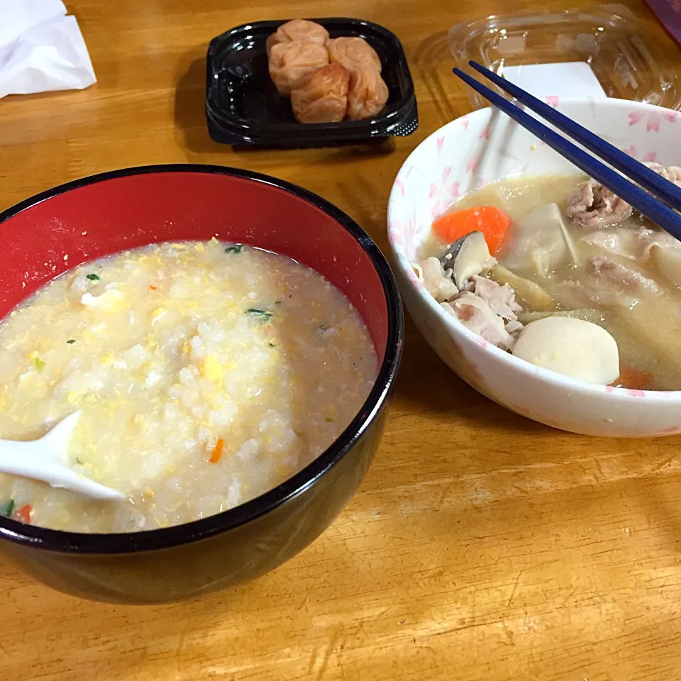 Snapdishの料理写真:雑炊と豚汁*\(^o^)/*|すかラインさん