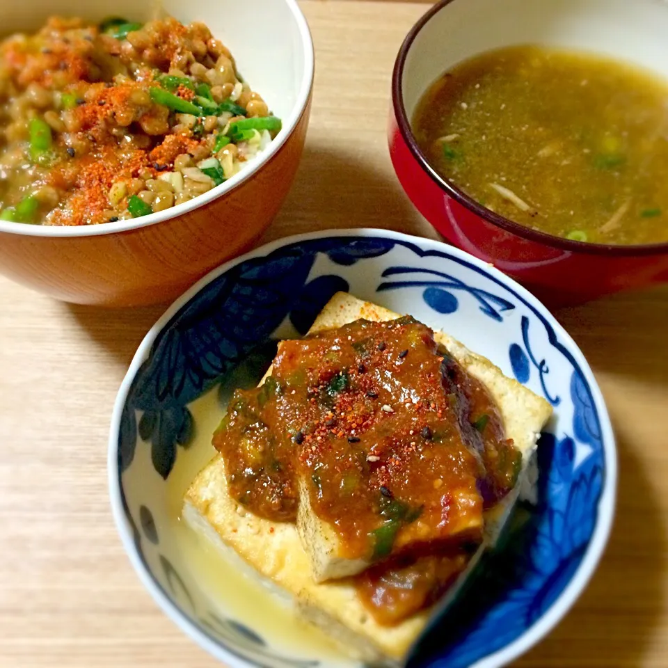 焼き豆腐の辛味噌ソースがけ|Hiroさん
