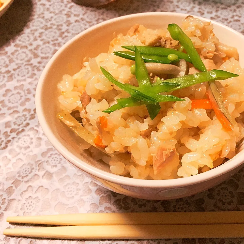 シーチキンの炊き込みご飯|めっちいさん