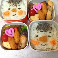 Snapdishの料理写真:娘たちの弁当◡̈⃝⋆*|にゃにゃさん