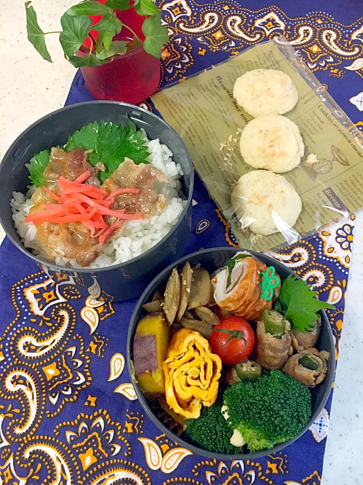 高校男子弁当🏉
✴︎豚肉のせご飯👈巻けなかった残りw
✴︎豚肉のオクラ巻き
✴︎卵焼き
✴︎ブロッコリーマヨ添え
✴︎きんぴらごぼう
✴︎竹輪のしそベーコン巻き
✴︎昨晩焼いたココナッツショートブレッド|emisanさん