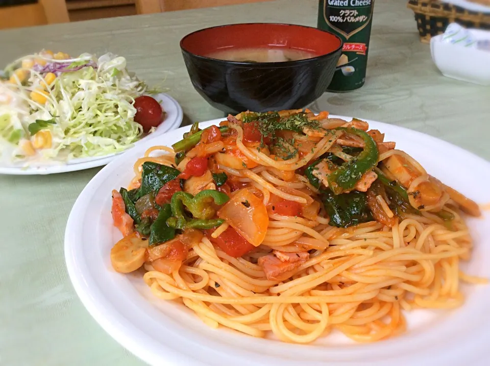 トマトスパゲティ〜😋|アライさんさん