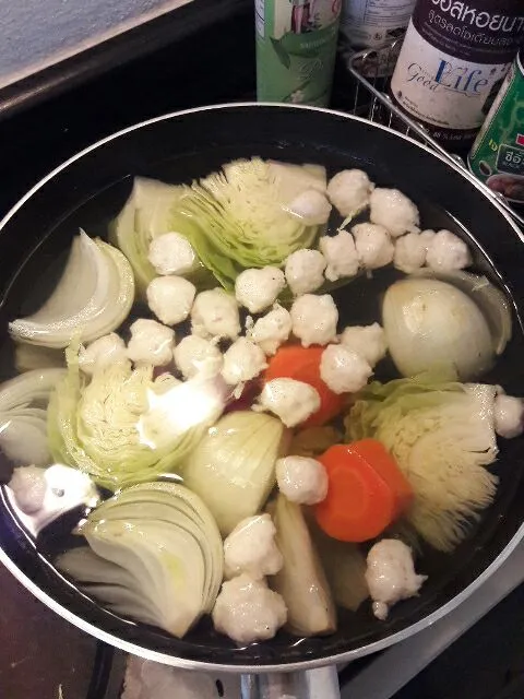 fish  ball soup  vegetable|Kung Doratee Sculptureさん