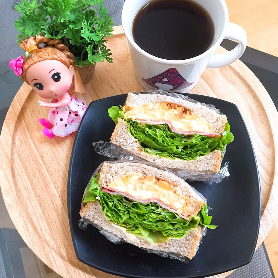 6/７❤︎たまごサラダ&炙りベーコン、鶏そぼろ❤︎サンドイッチ|Makinsさん