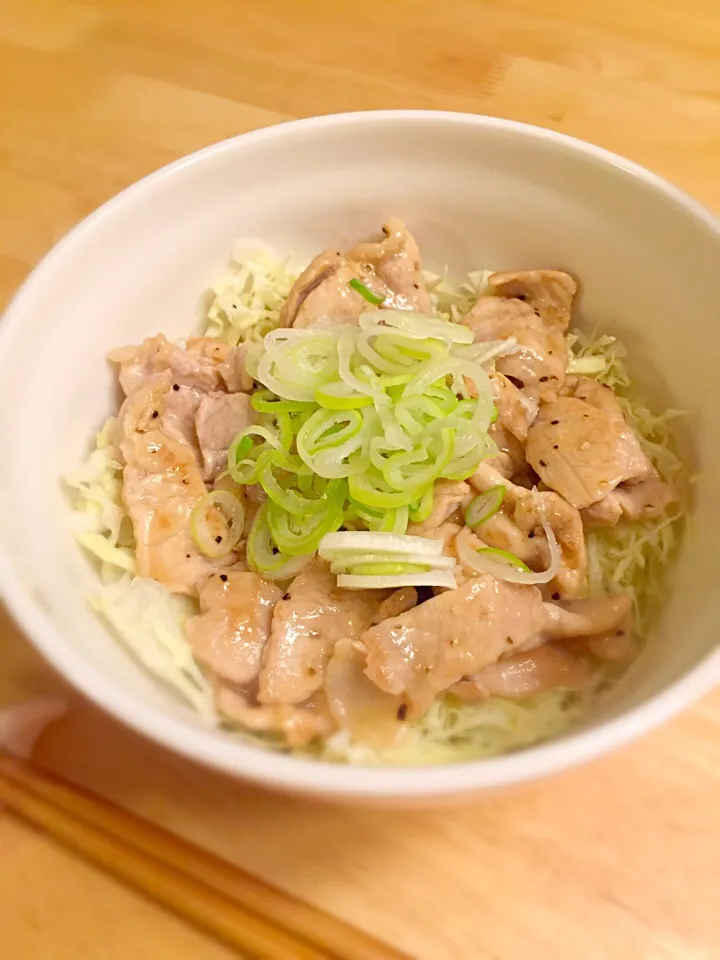 ♡ネギ塩豚丼♡|りこちめめさん