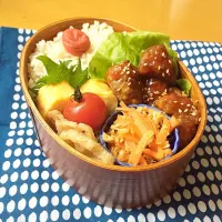 Snapdishの料理写真:息子のわっぱ弁当|ayaさん