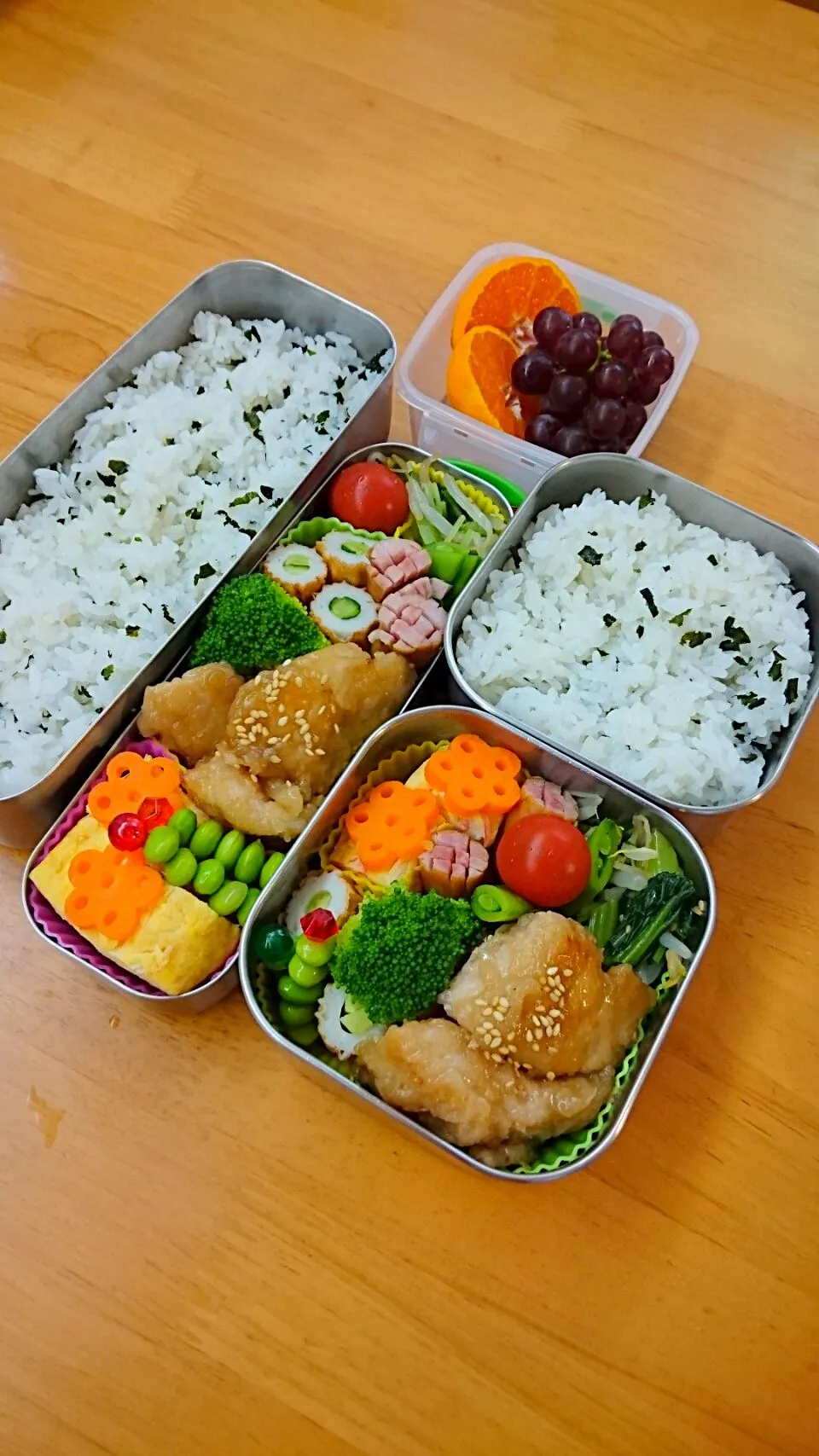 Snapdishの料理写真:6月8日鶏むね肉照り焼きとカニかま玉子焼き弁当|あけみさん