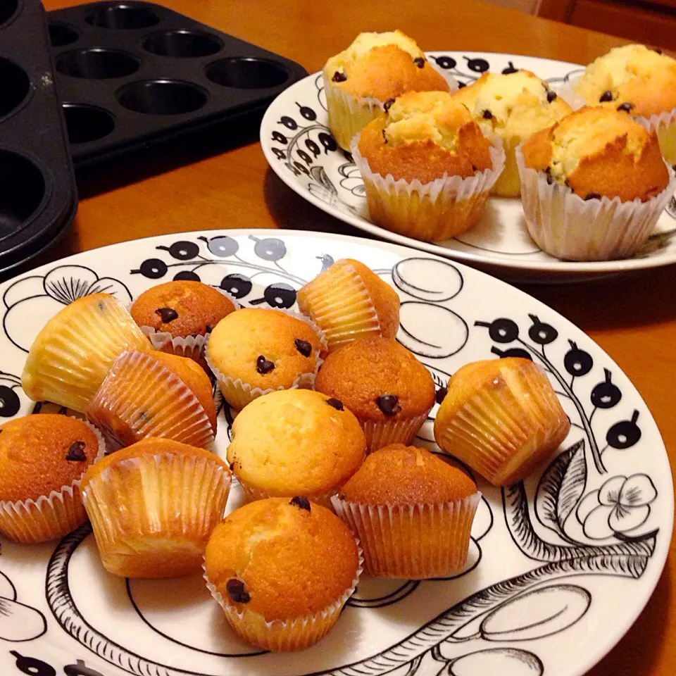 チョコチップマフィン大と小😊|男ご三兄弟さん