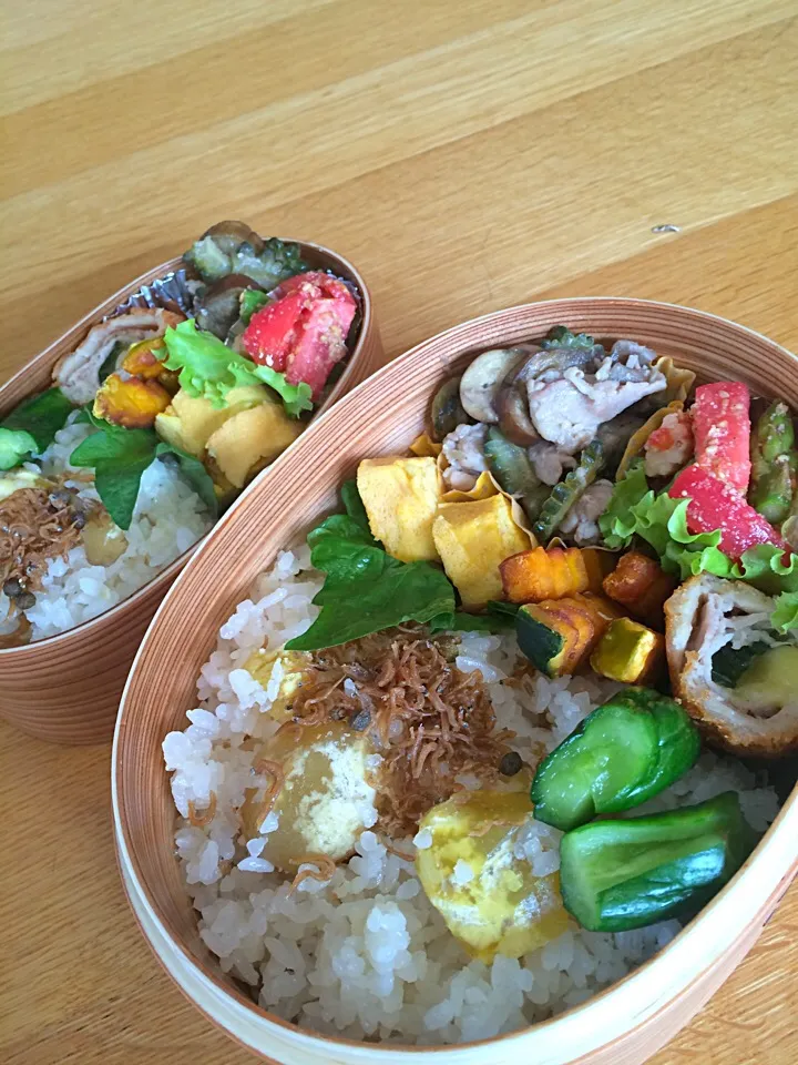 時季外れですが😅木の花ガルデンで買った栗ご飯の素を使ったお弁当✨
だんなは栗が大好物😋|5ネコママさん