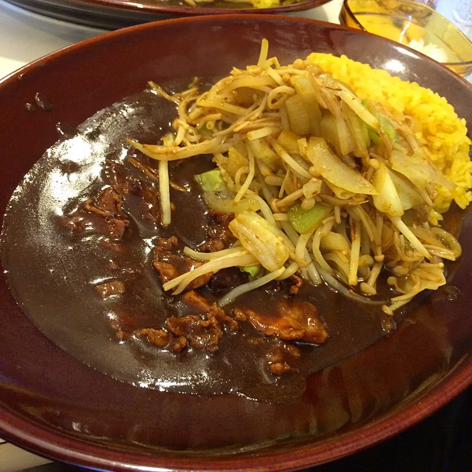 ビーフ野菜炒めカレー@みぼうじんカレー(新橋)|塩豚骨さん