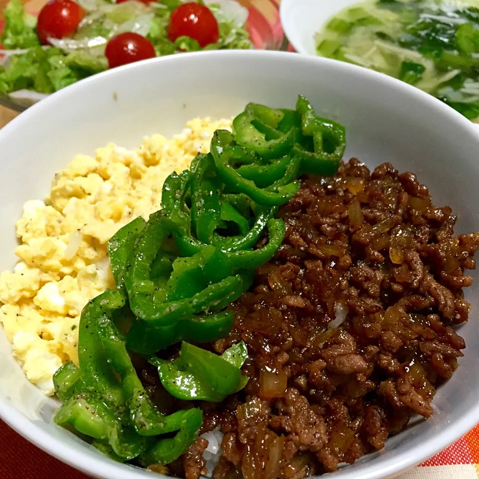 Snapdishの料理写真:三色丼|カウンター嬢さん