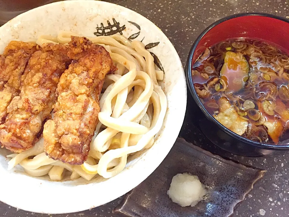 肉汁つけうどん＋メガ唐揚げ|Noriyuki Saitoさん