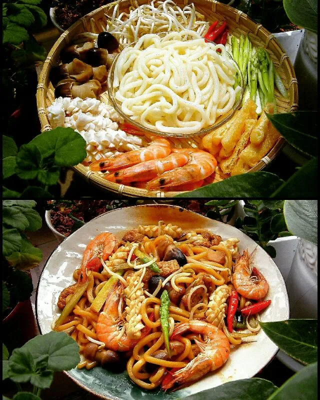 stirfried udon with seafood|steven z.y.さん