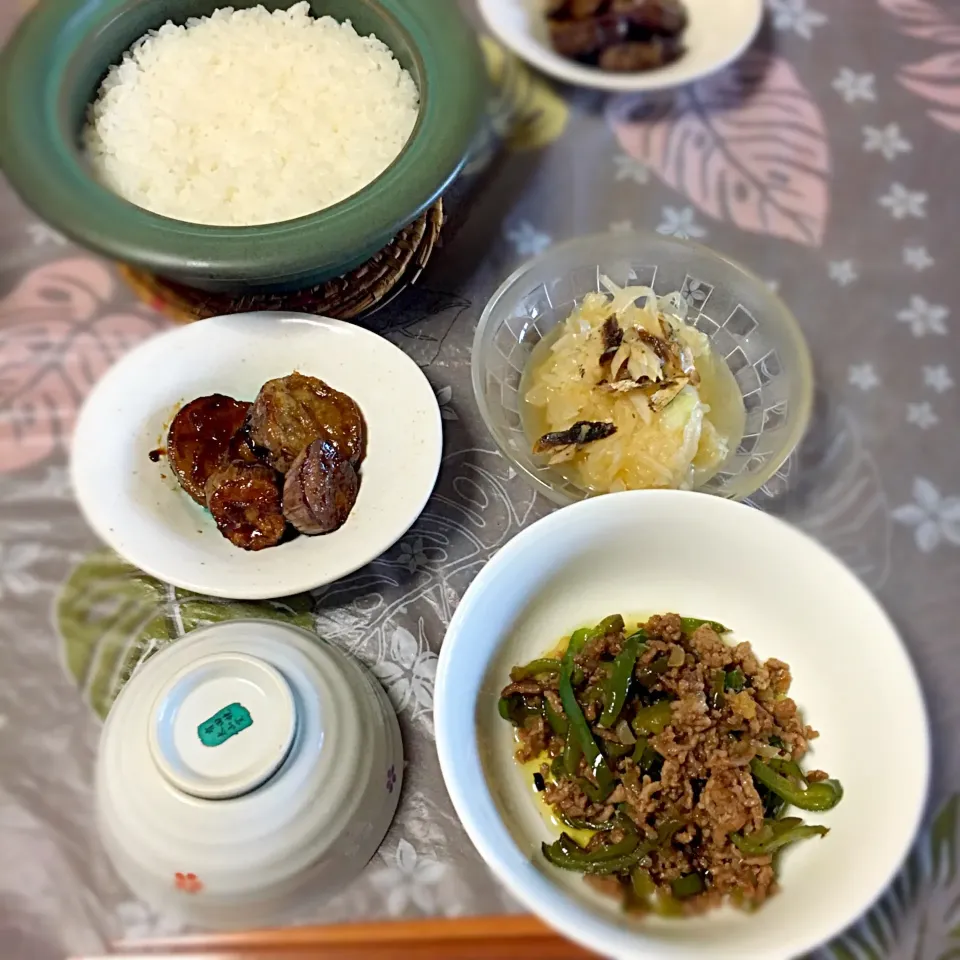 Snapdishの料理写真:土鍋ごはんとおかず|Mahoさん