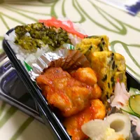 Snapdishの料理写真:鶏肉のガーリックケチャマヨ弁当|みいさん