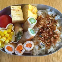 Snapdishの料理写真:むすこ弁当|ながともさん