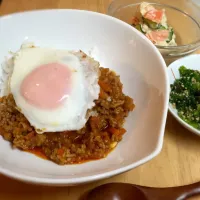 ドライカレー定食(o^^o)男子ごはん♡|まりっぺさん