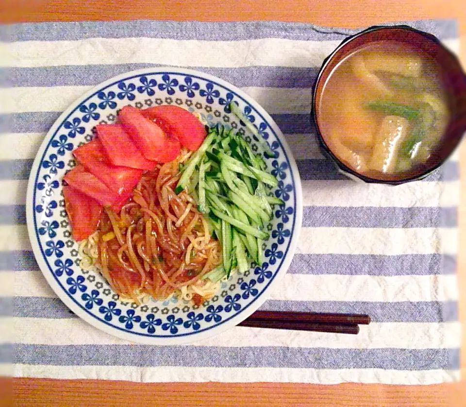 麻婆モヤシでジャージャー麺風|はらぺこ青虫さん