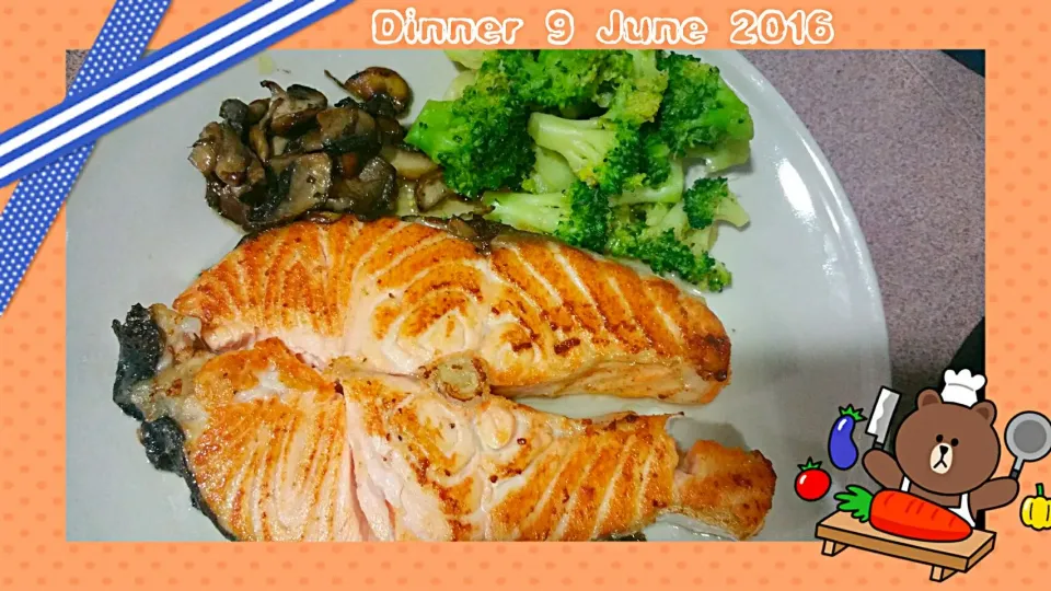 Grill Salmon with organic coconut oil|🌷lynnlicious🌷さん