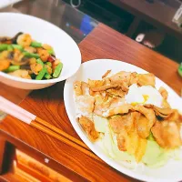 豚バラレタス丼
海老とアスパラとマッシュルームのピリ辛炒め|Azusa Hayashiさん