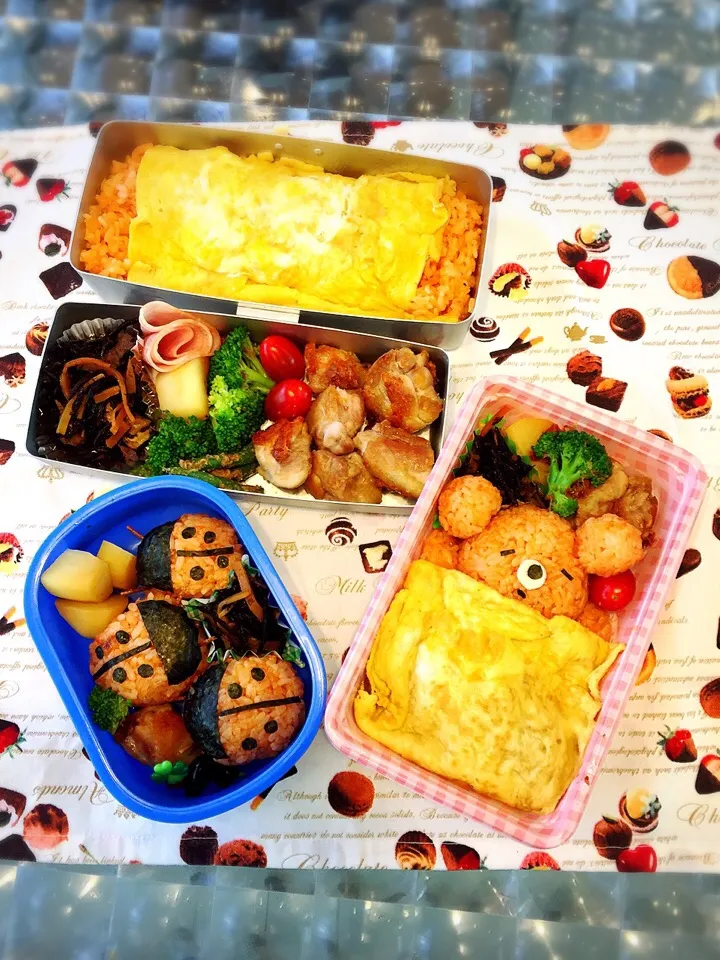 お昼寝クマちゃんとてんとう虫のお弁当☆|makoryuneさん