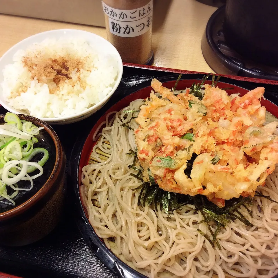 Snapdishの料理写真:初そばよし♡ かき揚げ天ざる蕎麦&半ライス 2016.6.10|キラ姫さん