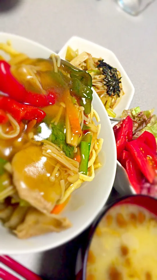 🌸五目あんかけかた焼きそば|はなえもんさん