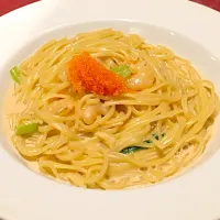 小エビのクリームパスタ|あじさん