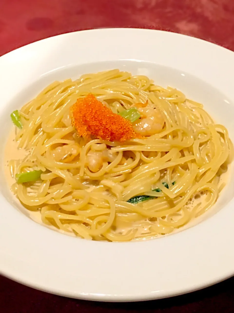 小エビのクリームパスタ|あじさん