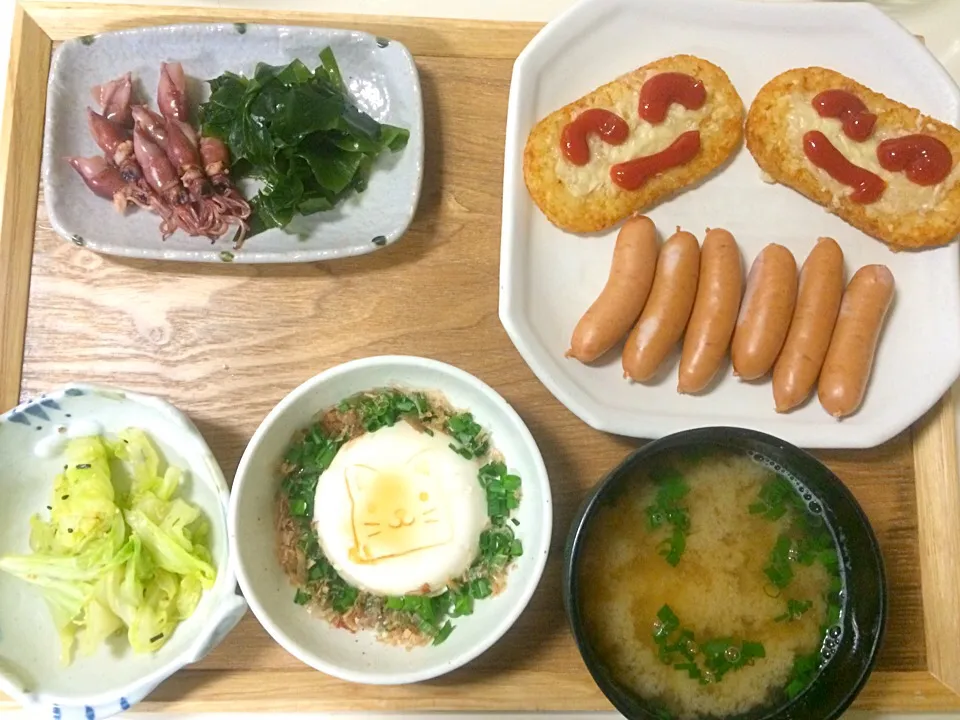 キャベツゆかりあえ、ホタルイカ酢味噌
奴
(子供)ハッシュ、シャウ|ちゃこさん