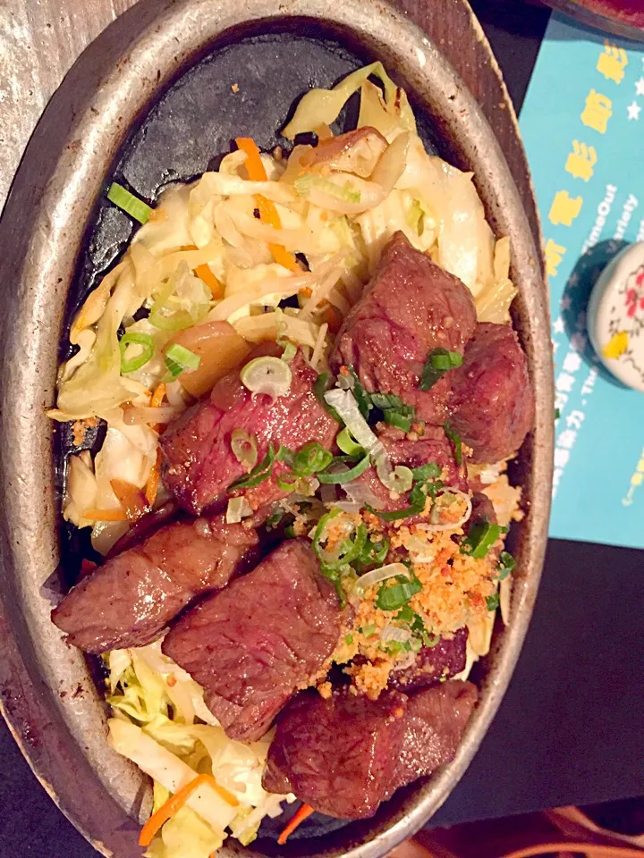 Snapdishの料理写真:Japanese style beef shoulder cubes with leek|Sky Blueさん