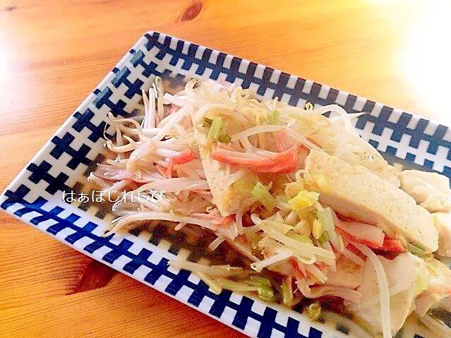 豆腐ともやしとカニカマのオイスター炒め✿ by はぁぽじ｜簡単作り方/料理検索の楽天レシピ|はぁぽじさん