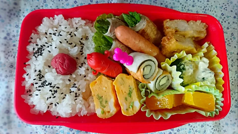 Snapdishの料理写真:６月11日 中１次男試合弁当🍀|ゆきこさん