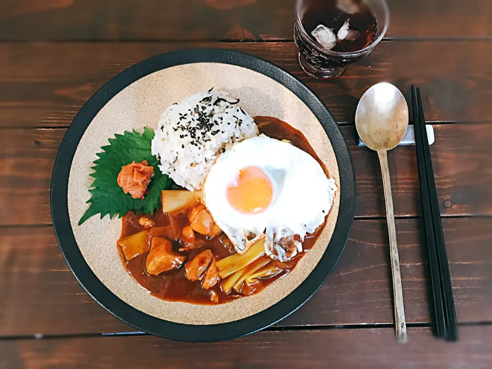 和風だしカレー & ひじきライス🍛|welcomeizumiさん