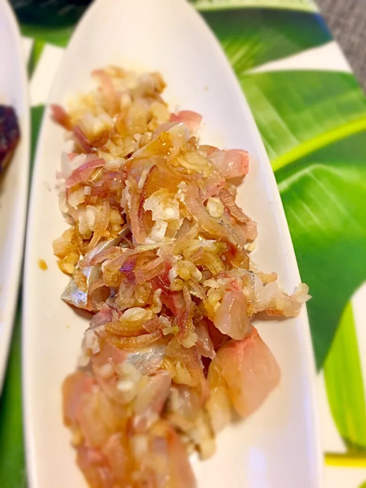 鯵とミョウガのタタキ|Tomoさん