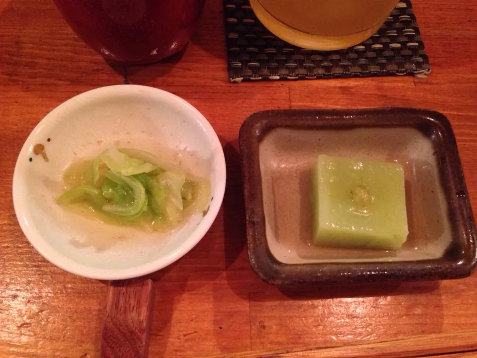 キャベツの胡麻油あえ                                                 空豆のとうふ|ちゃみこさん