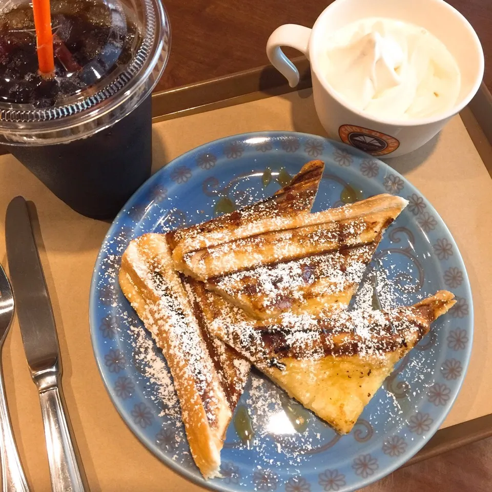 Snapdishの料理写真:6/12❤︎サンマルクカフェのフレンチトースト❤︎お買い物の途中でランチ|Makinsさん