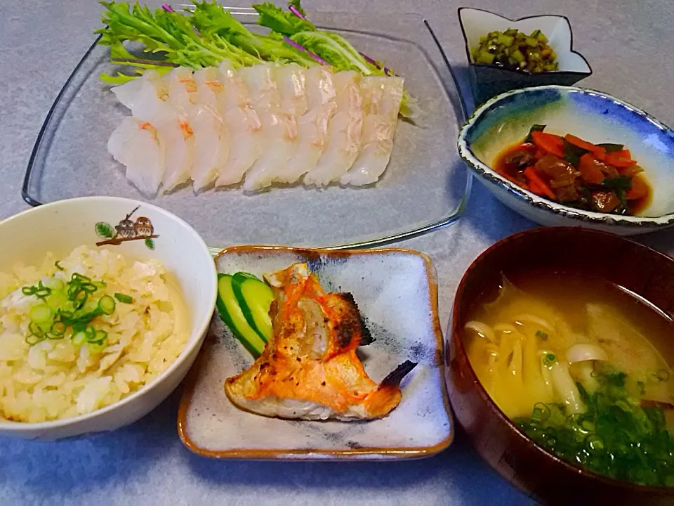 Snapdishの料理写真:魚の晩ご飯|Orie Uekiさん