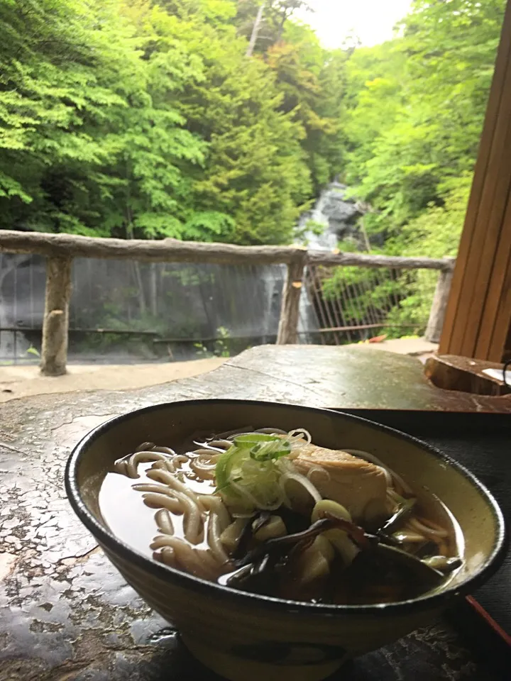 竜頭ノ滝の絶景と！湯葉うどん( ^ω^ ) 龍頭之茶屋@竜頭ノ滝|もっつぁさん