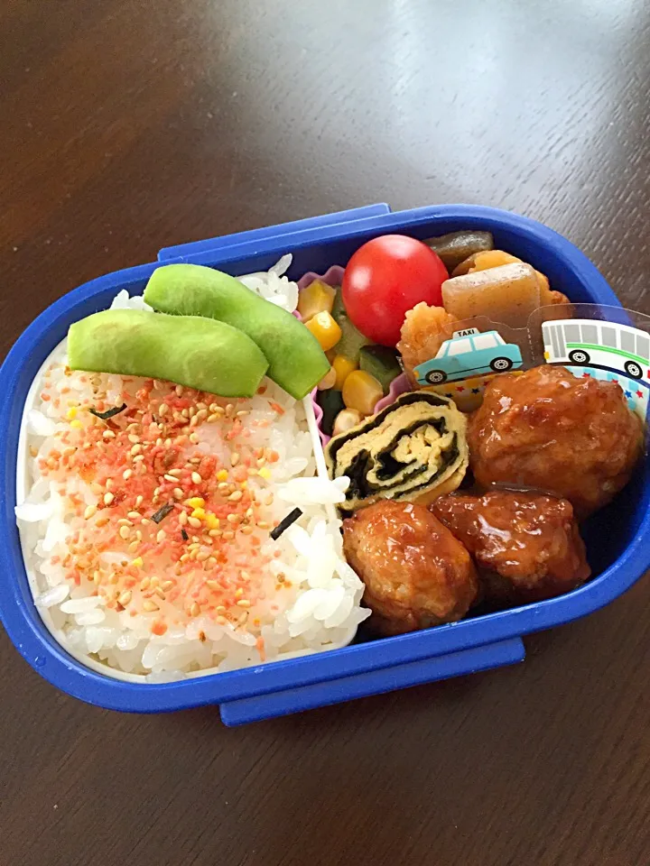 Snapdishの料理写真:肉団子の甘酢あんかけ弁当|kiicoさん