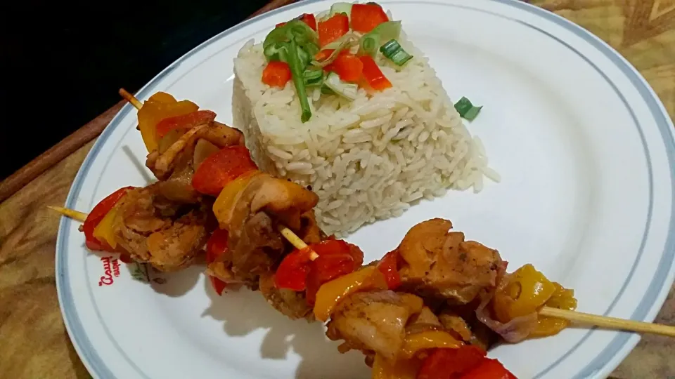 chicken shish kabab with basmati rice 😊|alaaさん