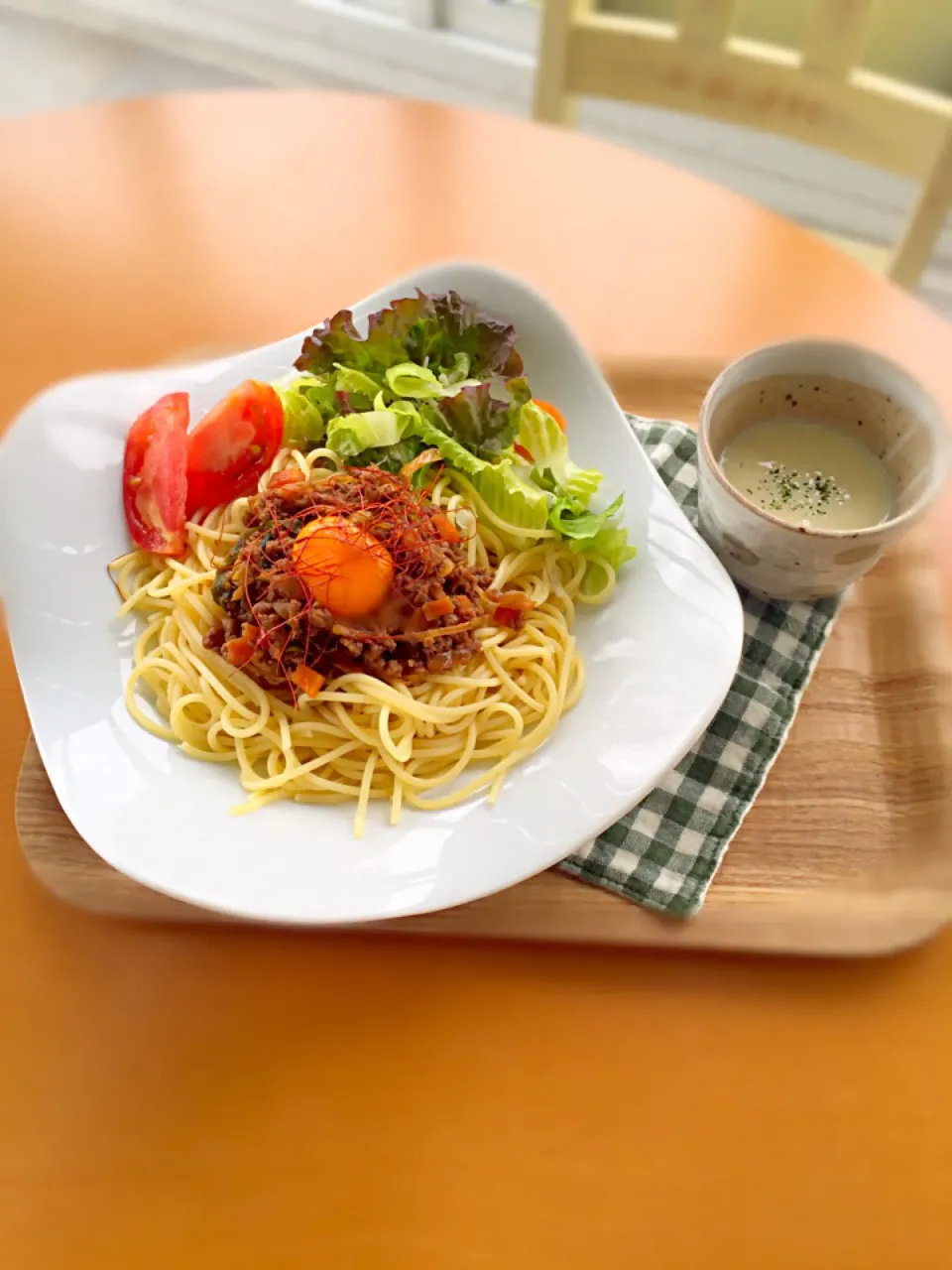 ピリ辛肉味噌の冷製パスタ(和風ボロネーゼ)|かおるさん