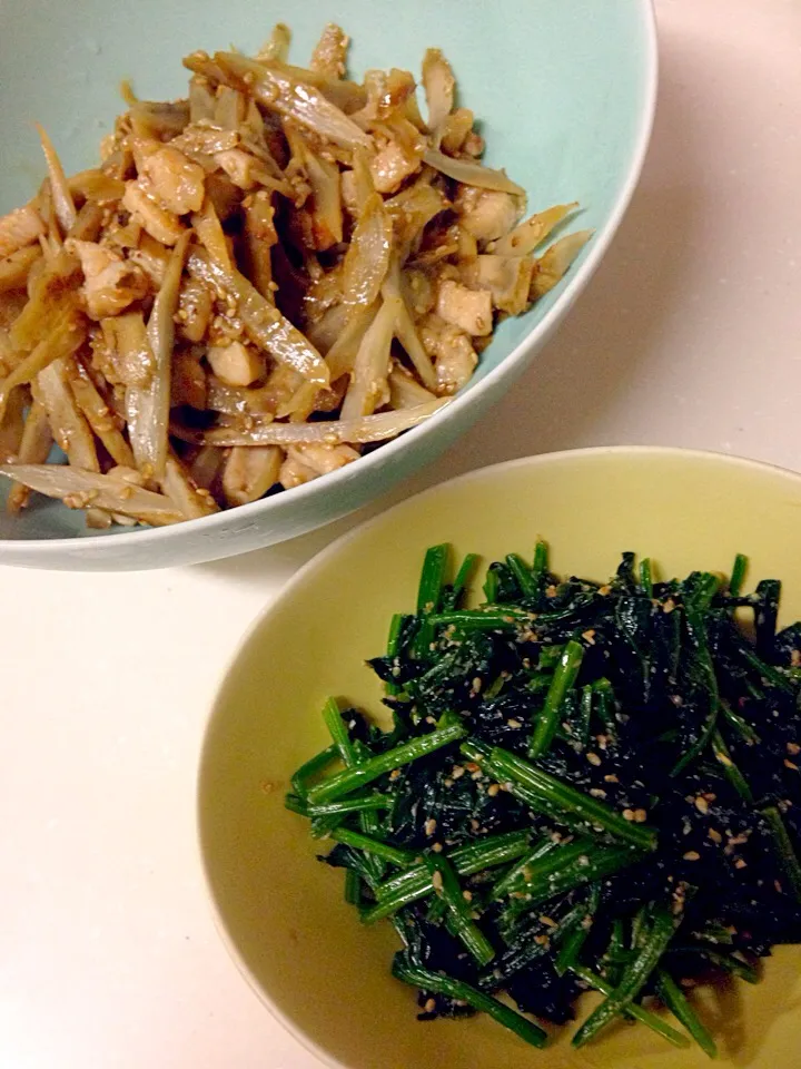 ほうれん草の胡麻和え
鶏胸肉入りのきんぴらごぼう|ゆうこさん